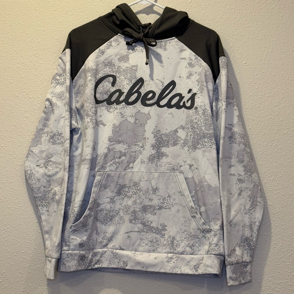 White Camo Print Cabelas Hunting Hoodie